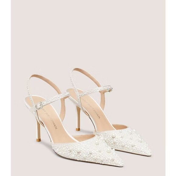 NEW STUART WEITZMAN Made In Spain Leather Gemstone 100 Strappy Heeled Sandals - Picture 5 of 8